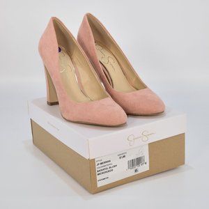 Jessica Simpson Light Pink- Merran Pumps-  4inch Chunky heels- Microsuede